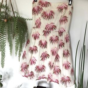 Vintage structured strapless babydoll dress